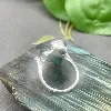 bague argent ornée d'une pierre verte et de marcassites  argent 925 millième (22 ct) 5,04g