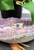 bague bandeau en or centrée d'un saphir bleu serti clou or 750 millième (18 ct) 8,54g