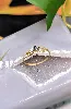 bague fine centrée d'un saphir or 750 millième (18 ct) 0,75g