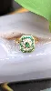 bague style art-déco en or centrée d'une émeraude entourée de petits diamants et émeraudes or 750 millième (18 ct) 3,41g