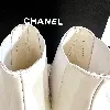 bottine a talons chanel blanc vernis