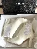 bottine a talons chanel blanc vernis