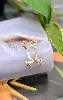 boucles d'oreilles or pendantes chacune ornée d'un oxyde or 375 millième (9 ct) 1,32g
