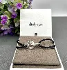 bracelet dinh van menottes r12 en argent et cordon noir ajustable argent 925 millième (22 ct) 5,04g