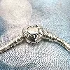 bracelet pandora maille serpent avec un fermoir en forme de coeur argent 925 millième (22 ct) 13,77g