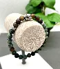 bracpi bracelet élastiqué en pierre jasper kambaba,oeil de tigre, oeil de taureau, oeil de faucon et acier d8 mm