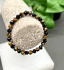 brpi bracelet élastiqué en pierre oeil de tigre et onyx d6 mm
