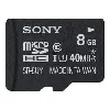 carte mémoire flash sony sr8uya (adaptateur microsdhc - sd inclus(e)) - 8 go - uhs class 1 / class10 - microsdhc uhs - i