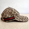 casquette de base-ball gucci en toile gg d'origine marron et la bande web