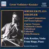 cd fritz kreisler - kreisler plays kreisler (2005)