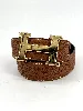 ceinture hermes h - cuir marron
