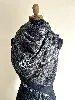 châle / foulard louis vuitton shine couleur noir en 47% soie