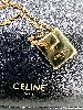 collier celine alphabet y en laiton doré