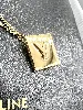 collier celine alphabet y en laiton doré
