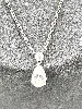 collier elsa lee minimaliste en argent avec son oxyde central taille poire argent 925 millième (22 ct) 4,30g