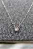 collier en or blanc orné d'un diamant d'environ 0,05ct or 750 millième (18 ct) 1,93g