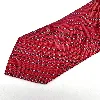 cravate hermès 100% soie fond rouge à rayures bleues