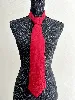 cravate hermès 100% soie rouge à motifs h ton sur ton