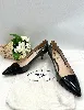escarpins en talons 5 cm prada en cuir verni vert et noir