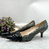 escarpins en talons 5 cm prada en cuir verni vert et noir