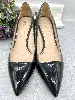 escarpins en talons 5 cm prada en cuir verni vert et noir