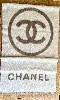 étole en cachemire chanel cc couleur beige et marron