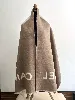 étole en cachemire chanel cc couleur beige et marron