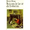 livre scènes de la vie de bohême