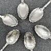 lot de 6 cuillières en argent avec poinçon tête de minerve argent 925 millième (22 ct) 152,04g