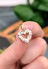 pendentif or forme coeur serti des oxydes or 375 millième (9 ct) 0,79g