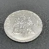 pièce 50 francs hercule 1977 argent 900 millième 29,93g