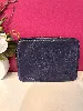 pochette tablette lacoste cuir bleu