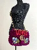 sac à bandoulière chaîne gucci gg marmont flap édition love en velours violet