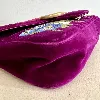 sac à bandoulière chaîne gucci gg marmont flap édition love en velours violet