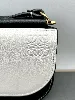 sac / pochette à bandoulière loewe gate en cuir blanc et noir