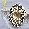 bague argent pierre citrine argent 925 millième (22 ct) 4,07 g