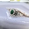 bague argent pierre malachite argent 925 millième (22 ct) 2,57 g