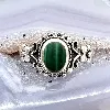 bague argent pierre malachite argent 925 millième (22 ct) 2,57 g