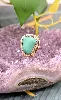 bague en or rose ornée d'une turquoise forme poire or 585 millième (14 ct) 5,42g