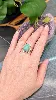 bague en or rose ornée d'une turquoise forme poire or 585 millième (14 ct) 5,42g