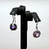 boucle d'oreilles améthyste argent 925 millième (22 ct) 4,04g