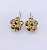 boucles d'oreilles fleurs dormeuses or 375 millième (9 ct) 0,70g