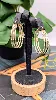boucles d'oreilles grandes créoles 3 rangs or 750 millième (18 ct) 13,58g