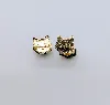 boucles d'oreilles puces chat en or or 750 millième (18 ct) 0,61g