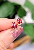 boucles d'oreilles puces coccinelles émail or 750 millième (18 ct) 0,73g