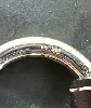 bracelet longchamp en cuir noir orné d'un anneau signé et le fermoir en argent  argent 925 millième (22 ct) 8,86g