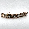 bracelet swarovski barrette doré orné d'oxydes de zirconium gris