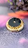 broche ronde centrée d'un onyx or 750 millième (18 ct) 8,27g