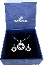 coffret swarovski collier et boucles d'oreilles cercles et cristaux