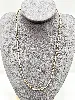 collier argent maille tresse dorés argent 925 millième (22 ct) 4,01g